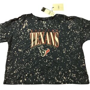 Women's WEAR by Erin Andrews Royal Houston Texans Cropped Top Sz-Large